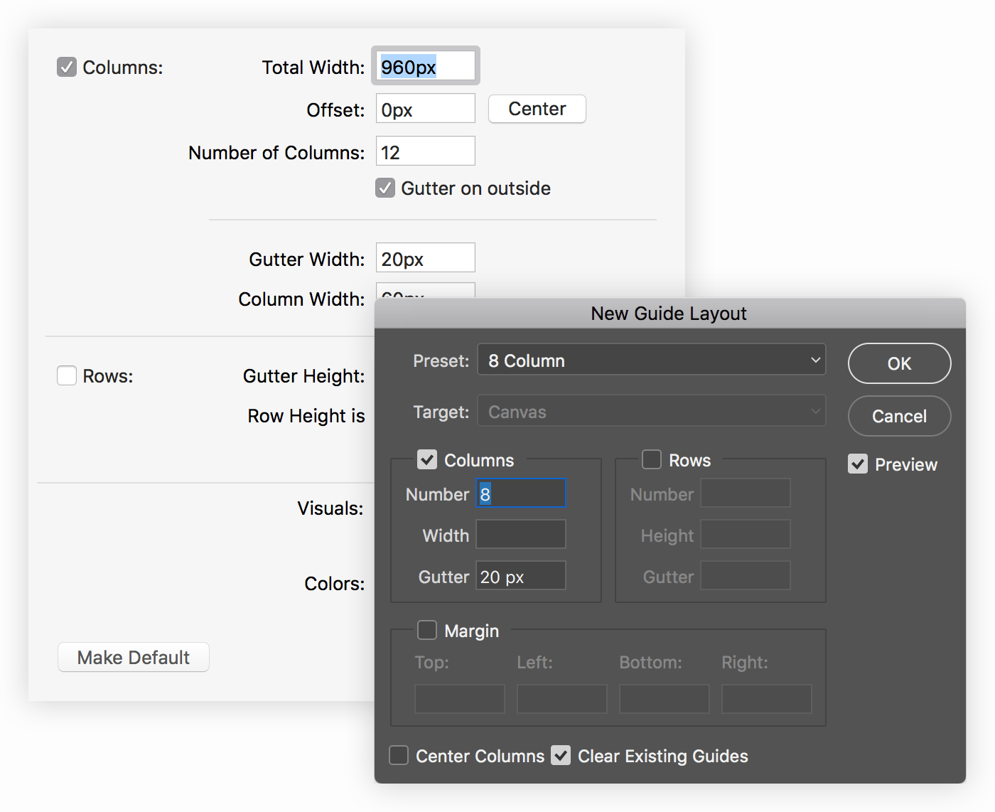 Sketch and Photoshop’s grid controls